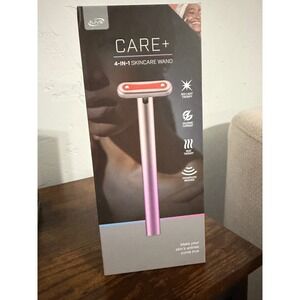 iLive Care+ 4-in-1 Skincare Wand Red Light Therapy Galvanic Current IAFW42 Pink